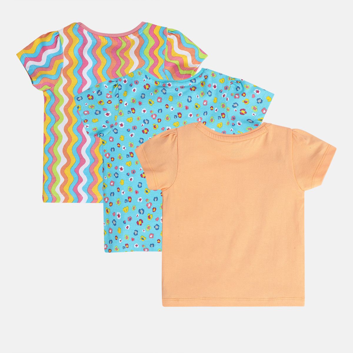 Girls Multi Short Sleeve Knit Top