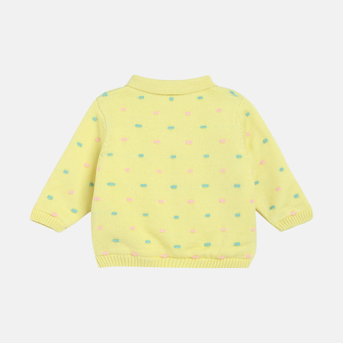 Girls Lime Yellow Full Sleeve Sweater