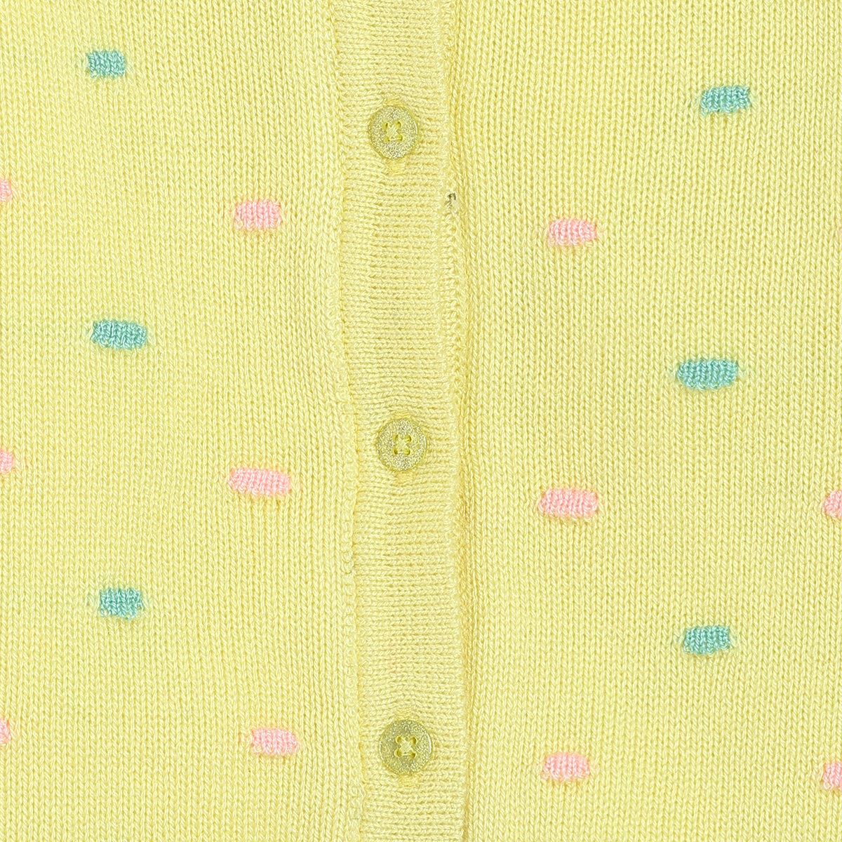 Girls Lime Yellow Full Sleeve Sweater