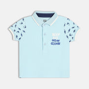 Boys Blue Half Sleeve Polo