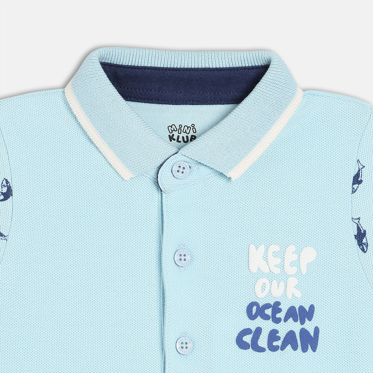 Boys Blue Half Sleeve Polo