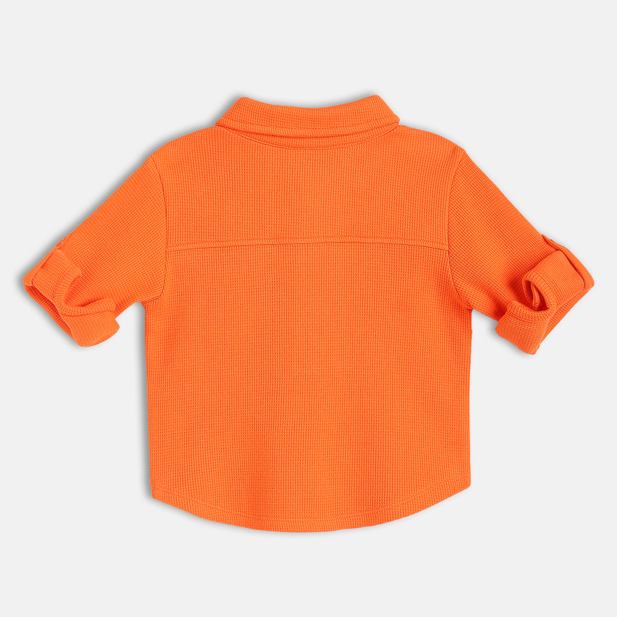 Boys Orange Full Sleeve Knit Shirt