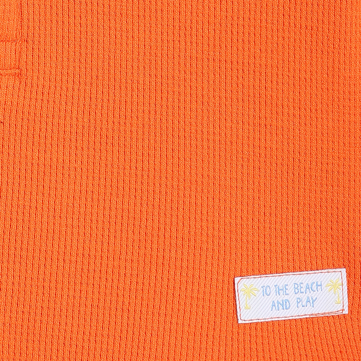 Boys Orange Full Sleeve Knit Shirt