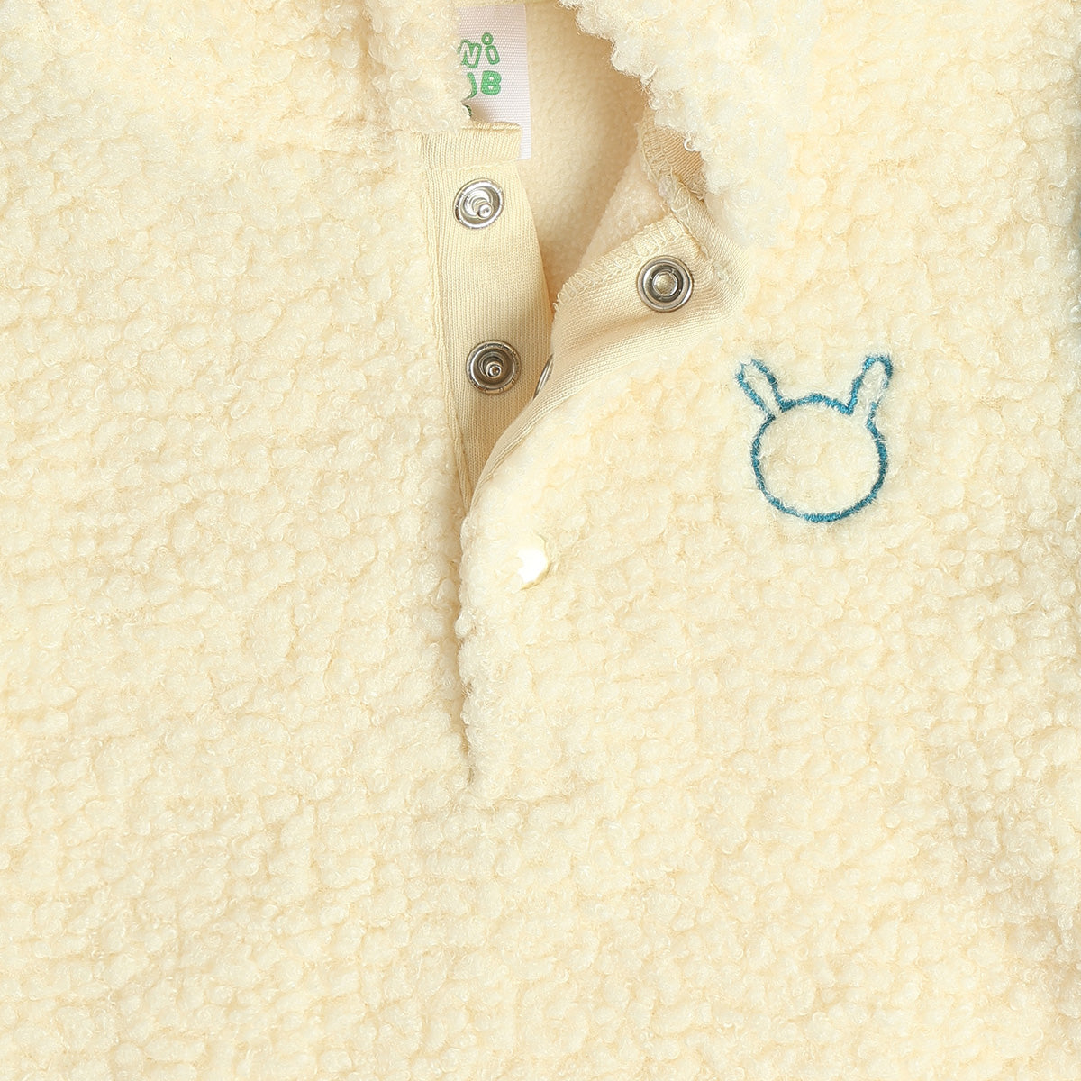 Boys Marshmallow/Blue Hooded Sweat Shirt