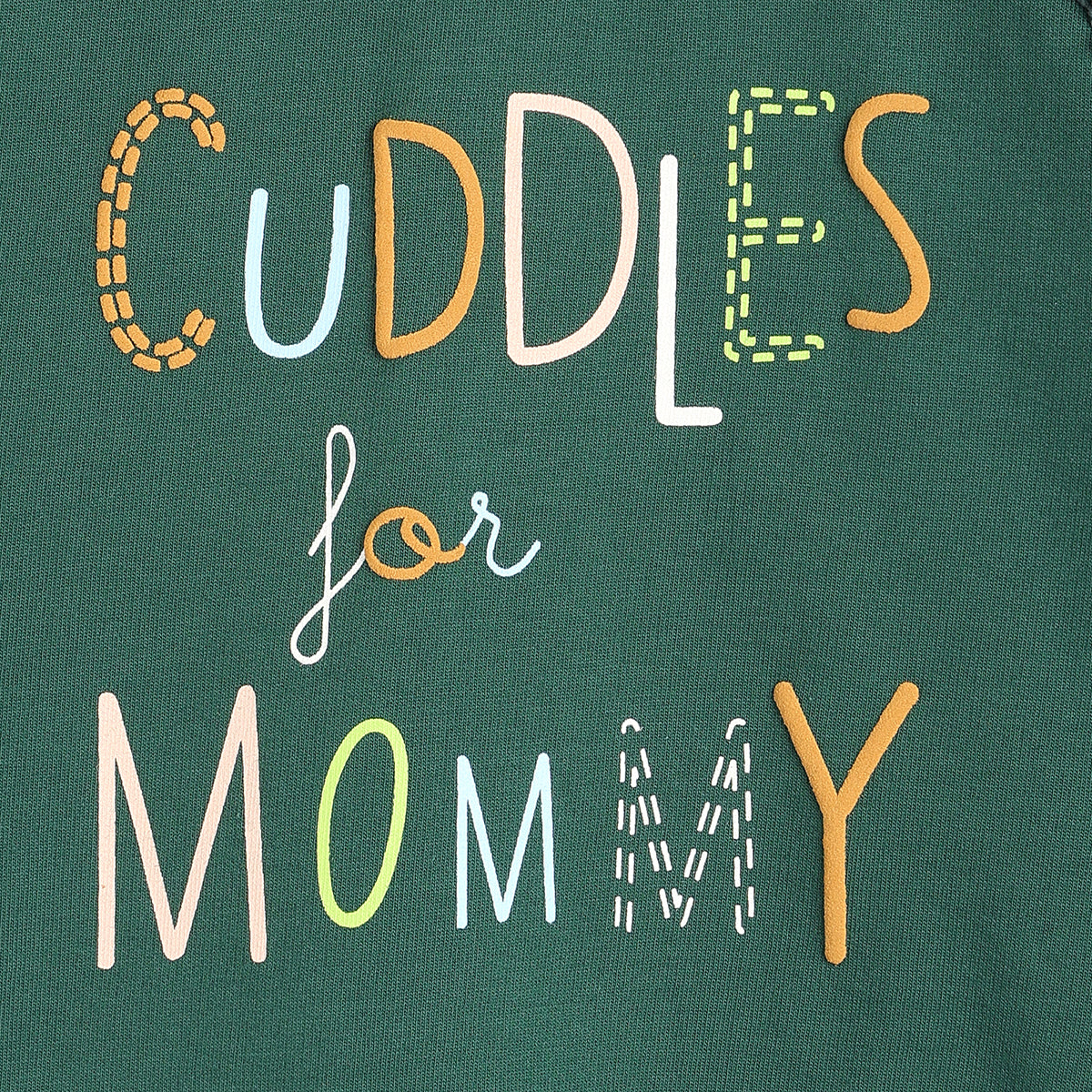 Boys Green Raglan Sleeve Knit Sweat Shirt