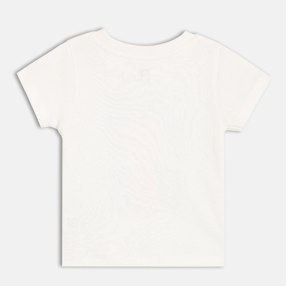 Boys Off-White Round Neck Short Sleeve T-Shirt