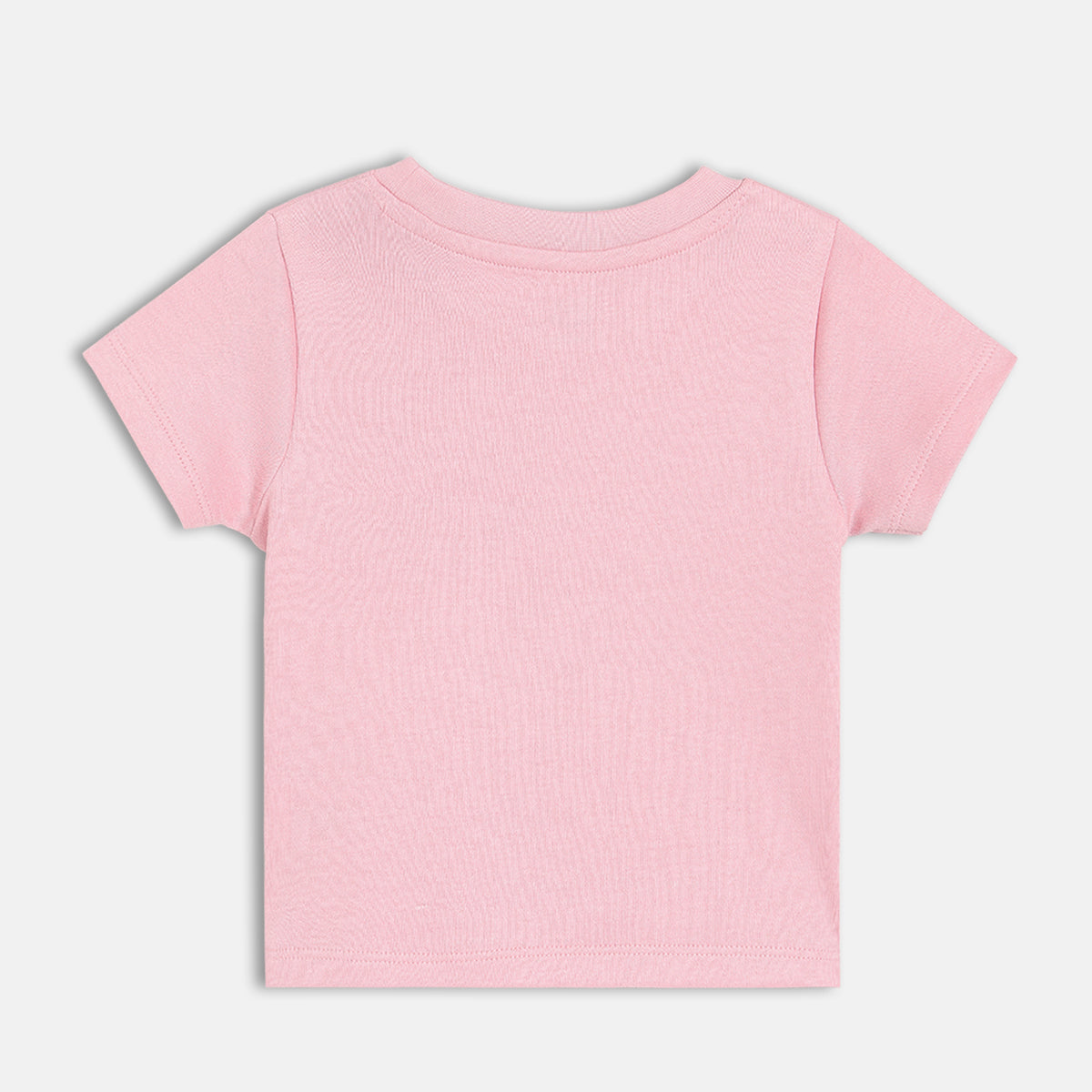 Boys Dusty Pink Round Neck Short Sleeve T-Shirt