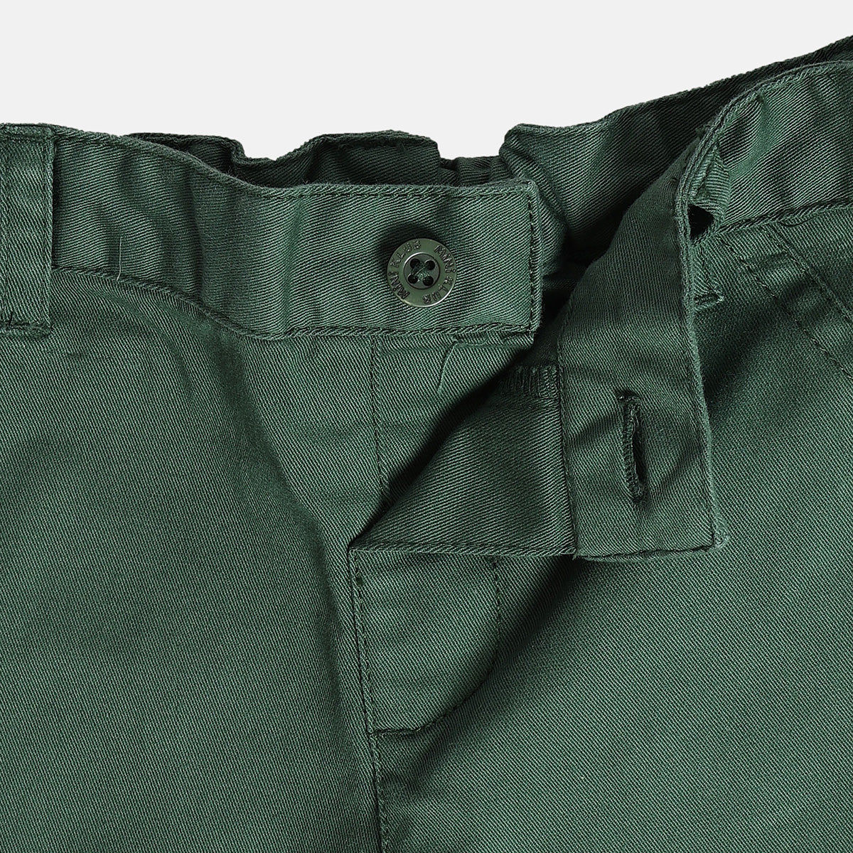 Boys Green Woven Pant