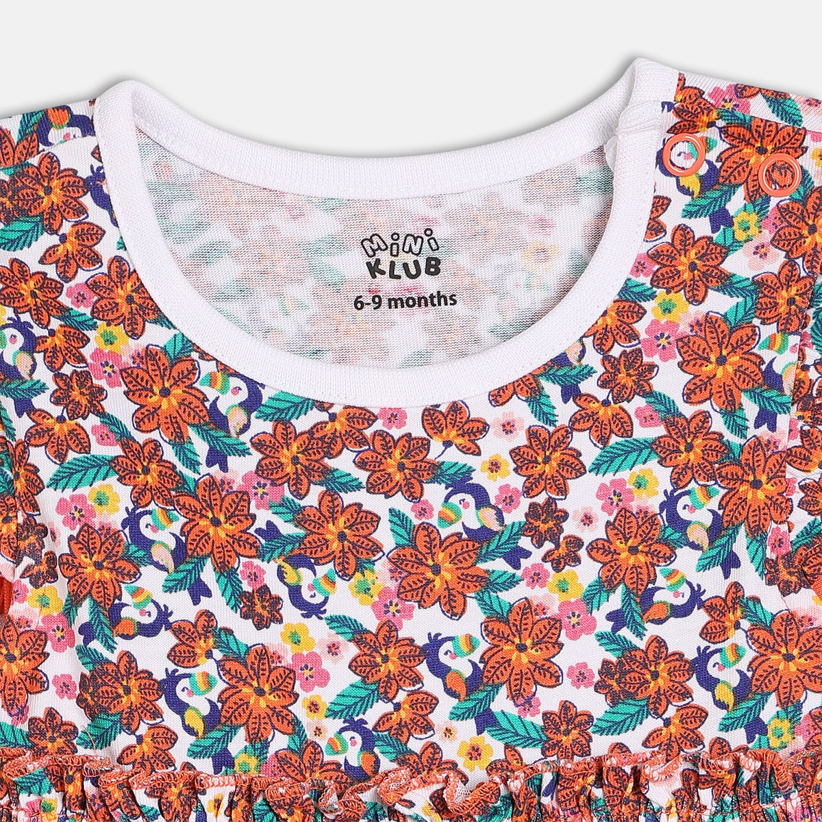 Girls Multi Flutter Sleeve Body Suit