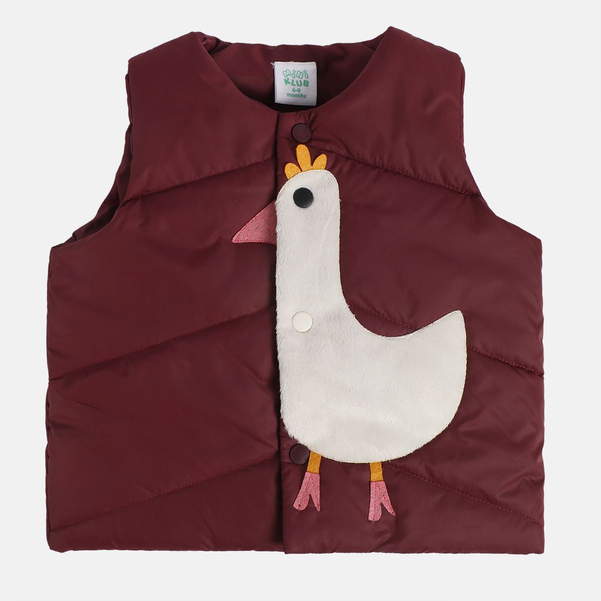 Girls Maroon Pack Of 1 Gilet