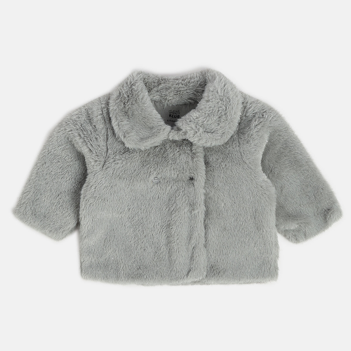 Girls Neutral Grey Full Sleeve Jacket