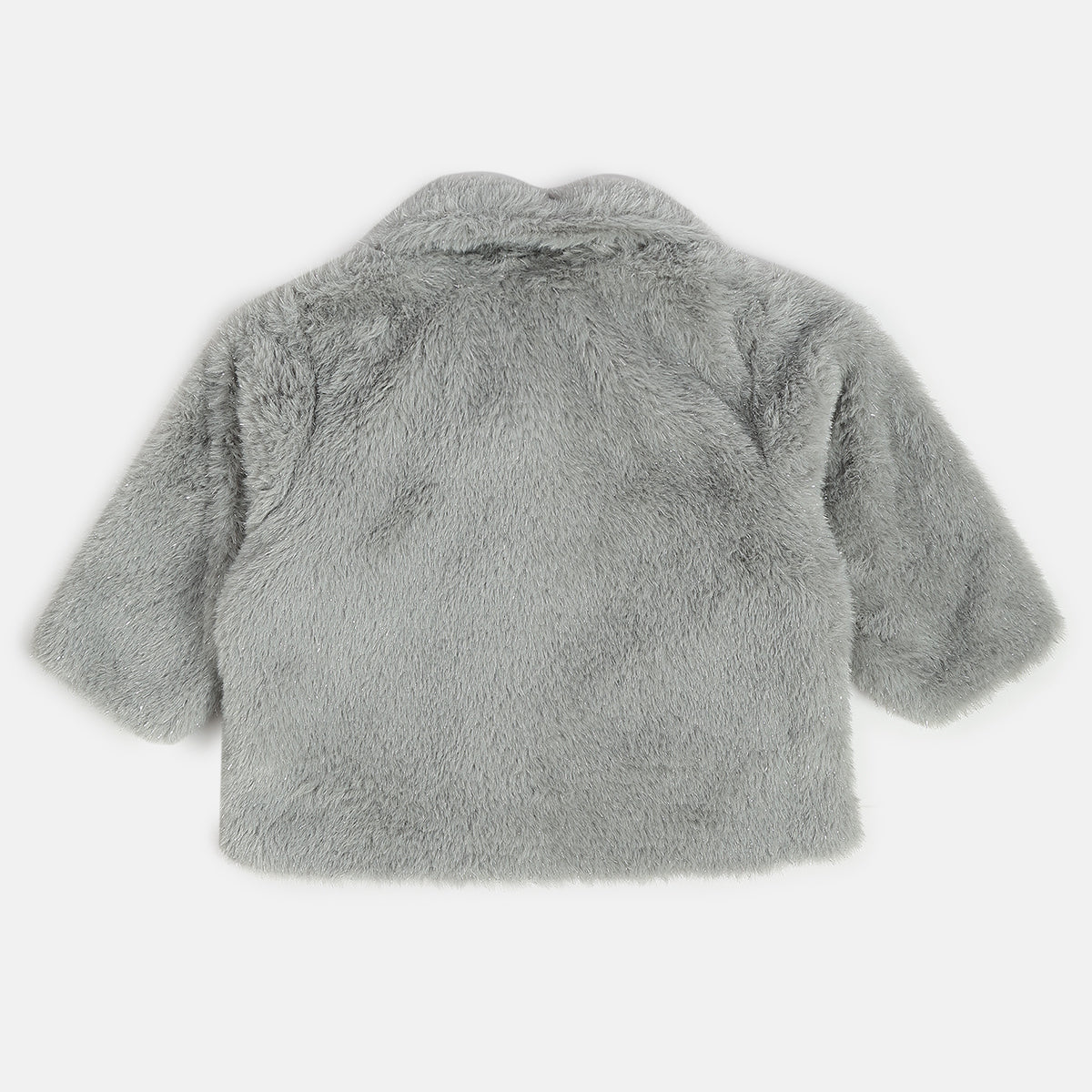 Girls Neutral Grey Full Sleeve Jacket