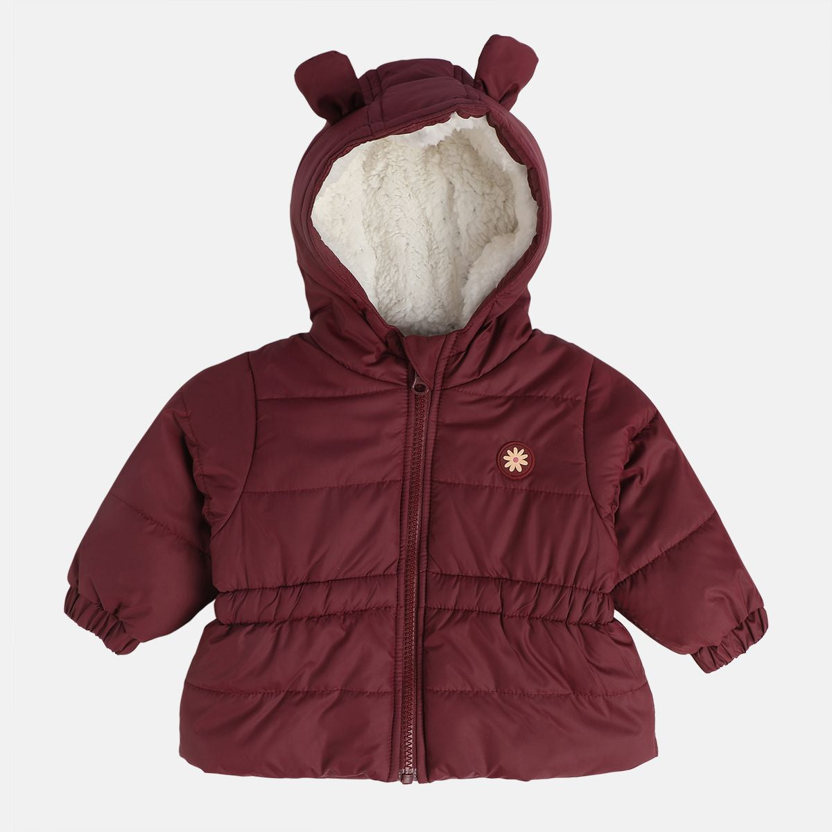 Girls Maroon Pack Of 1 Jacket