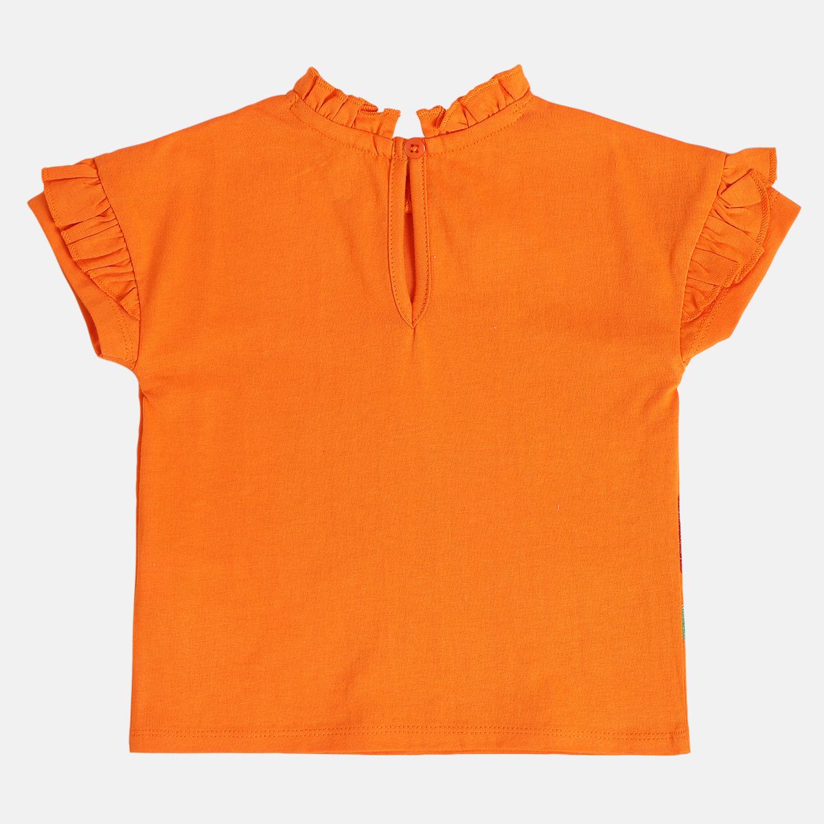 Girls Orange Knit Top