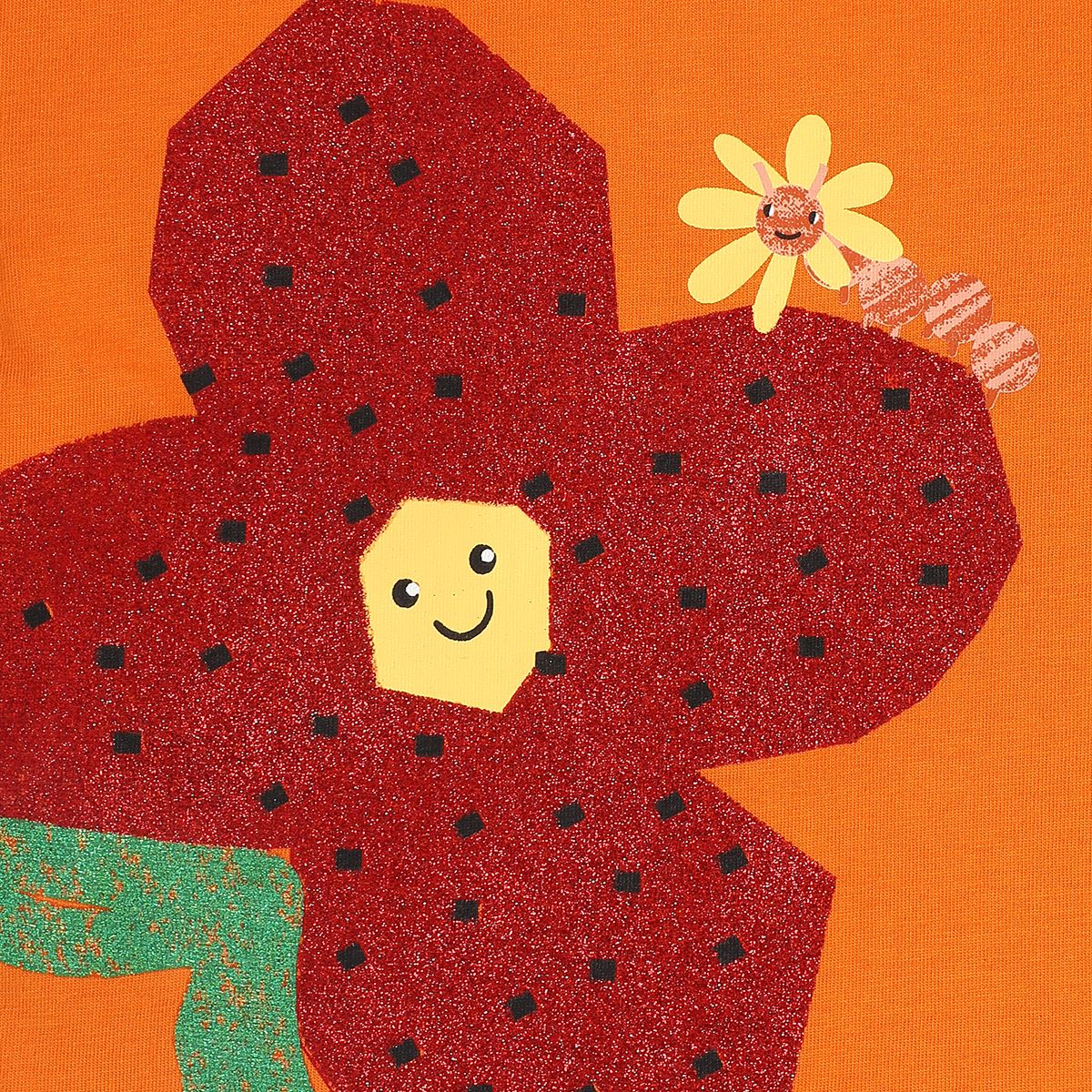 Girls Orange Knit Top