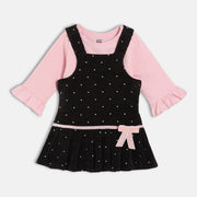 Girl Black Pinny Set