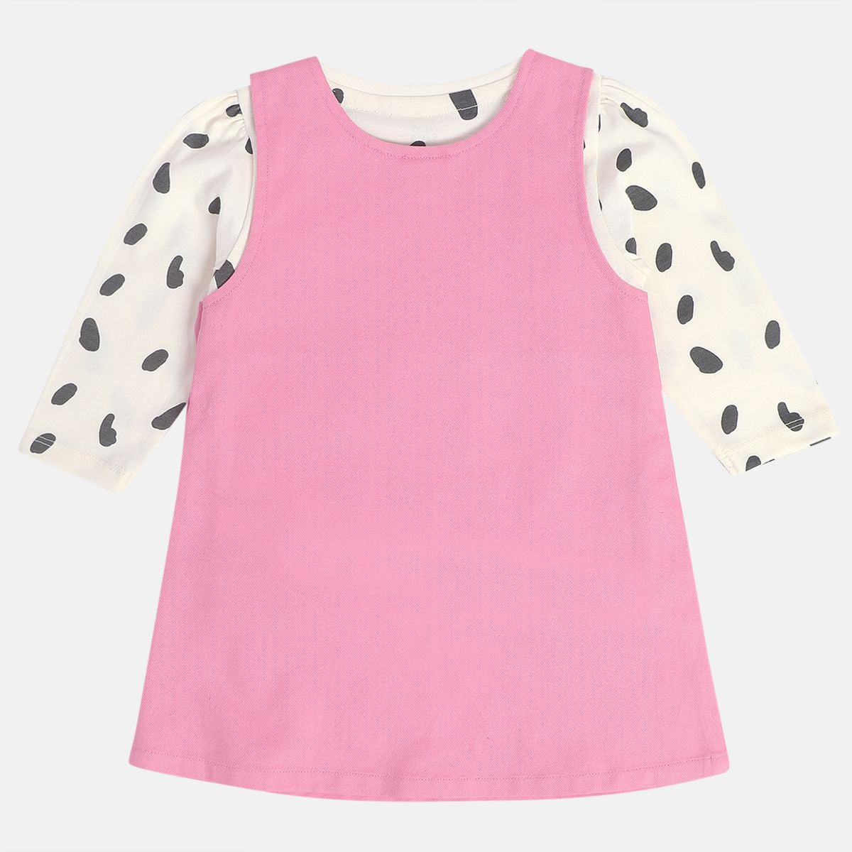 Girls Marshmallow Pinny Set