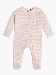 Girls Pink Front Open Sleep Suit