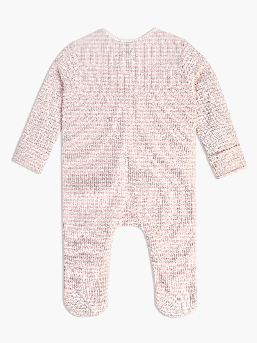 Girls Pink Front Open Sleep Suit