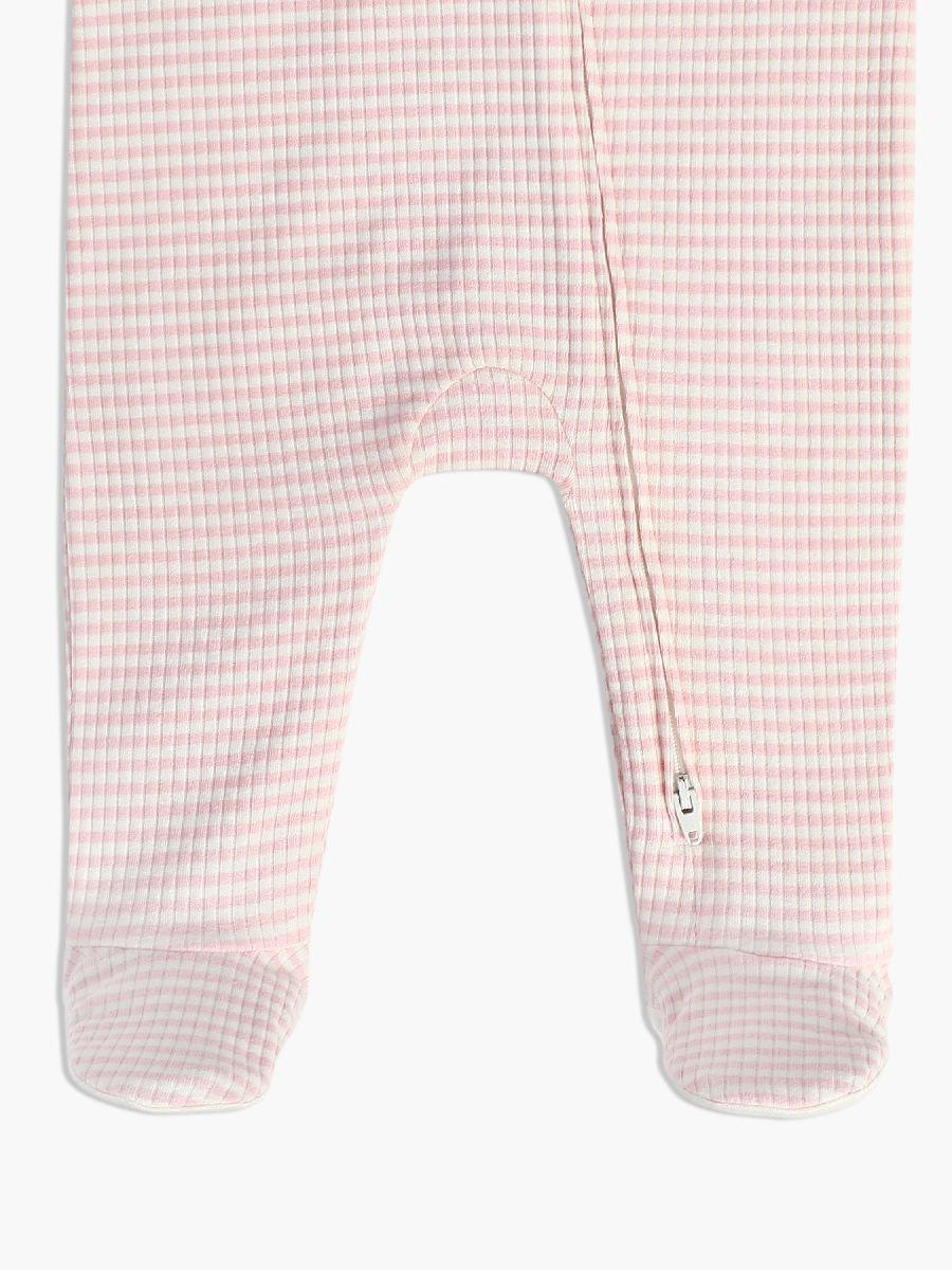 Girls Pink Front Open Sleep Suit