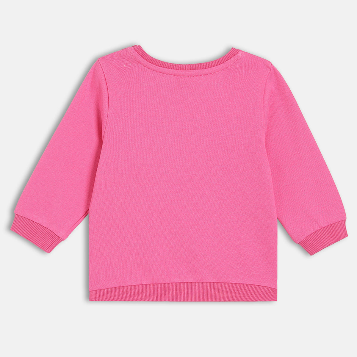 Girls Maroon Round Neck Full Sleeve Sweat Shirt