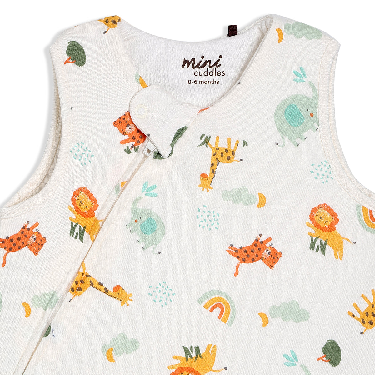 Baby Unisex Animal Printed Sleeping Bag, White