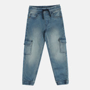 Boys Medium Wash Pack Of 1 Denim Pant