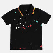 Boys Black Polo Tee