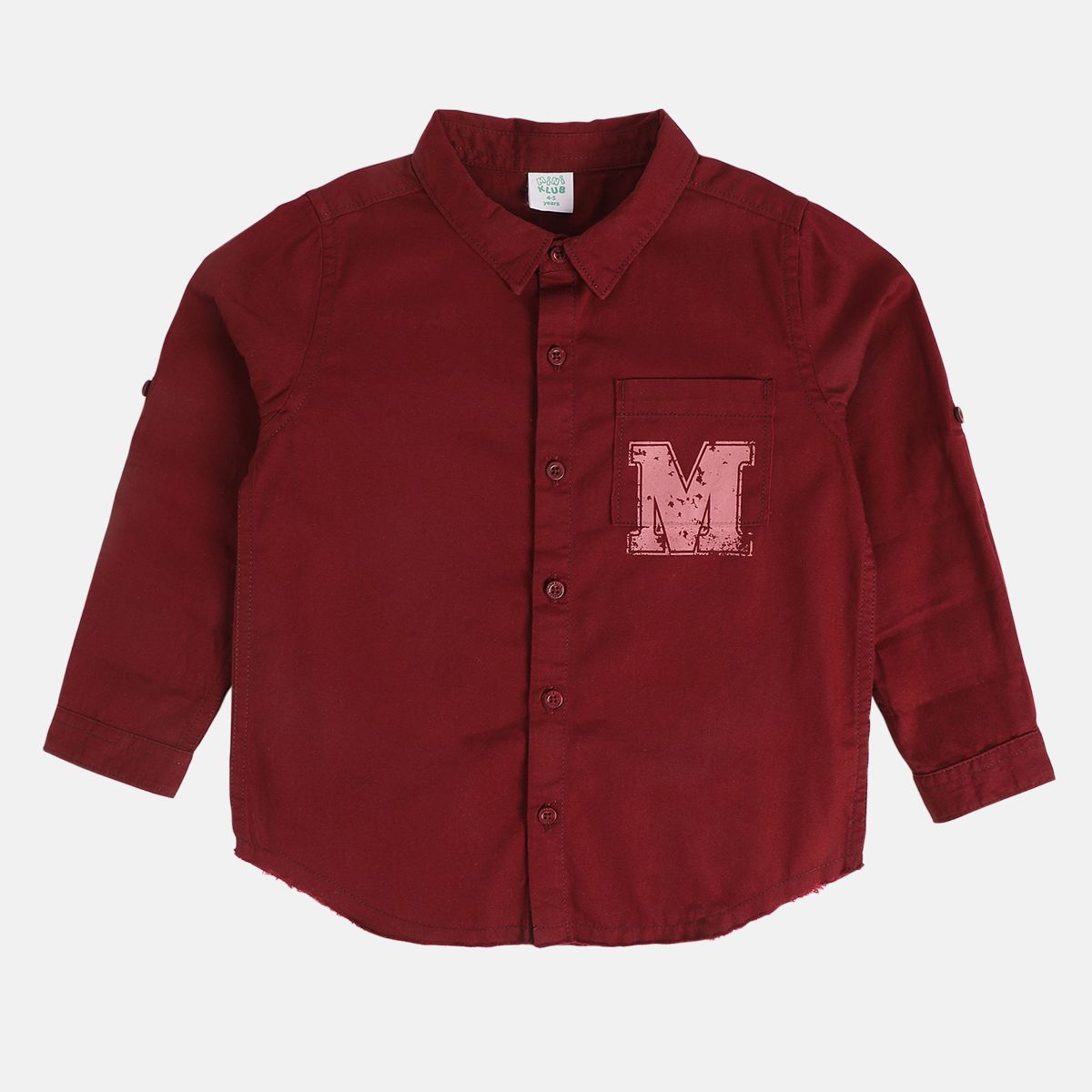 Boys Wine Red Pack Of 1 Shirt