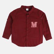 Boys Wine Red Pack Of 1 Shirt