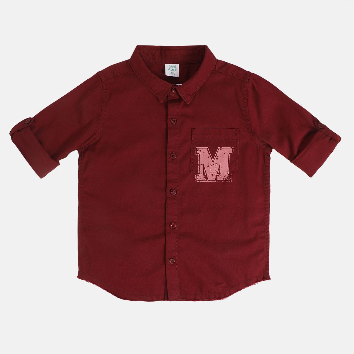 Boys Wine Red Pack Of 1 Shirt
