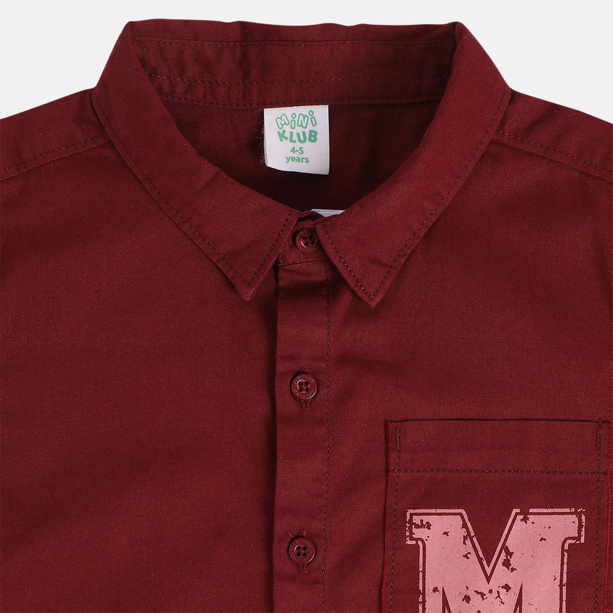 Boys Wine Red Pack Of 1 Shirt