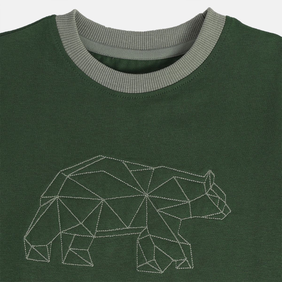 Boys Olive Green T-Shirt