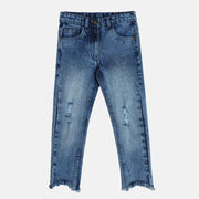 Girls Blue Denim Pant