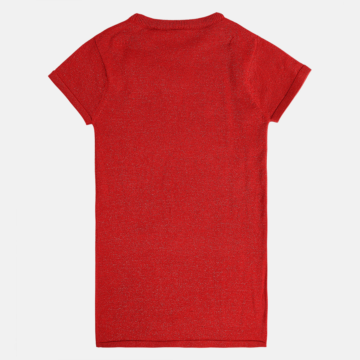 Girls Red Knee Length Dress