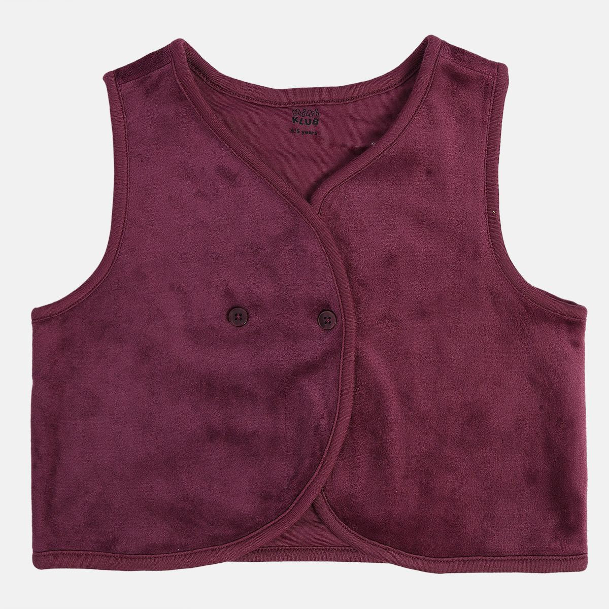 Girls Purple Sleeveless Gilet