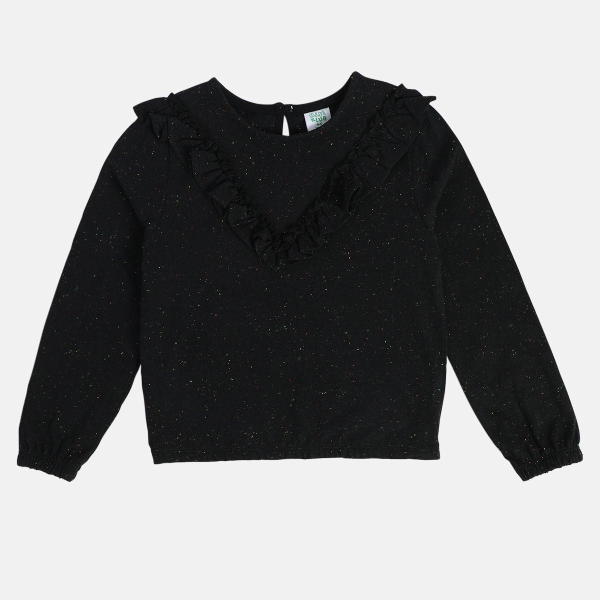 Girls Black Knit Top