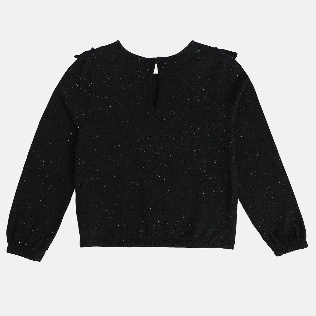 Girls Black Knit Top