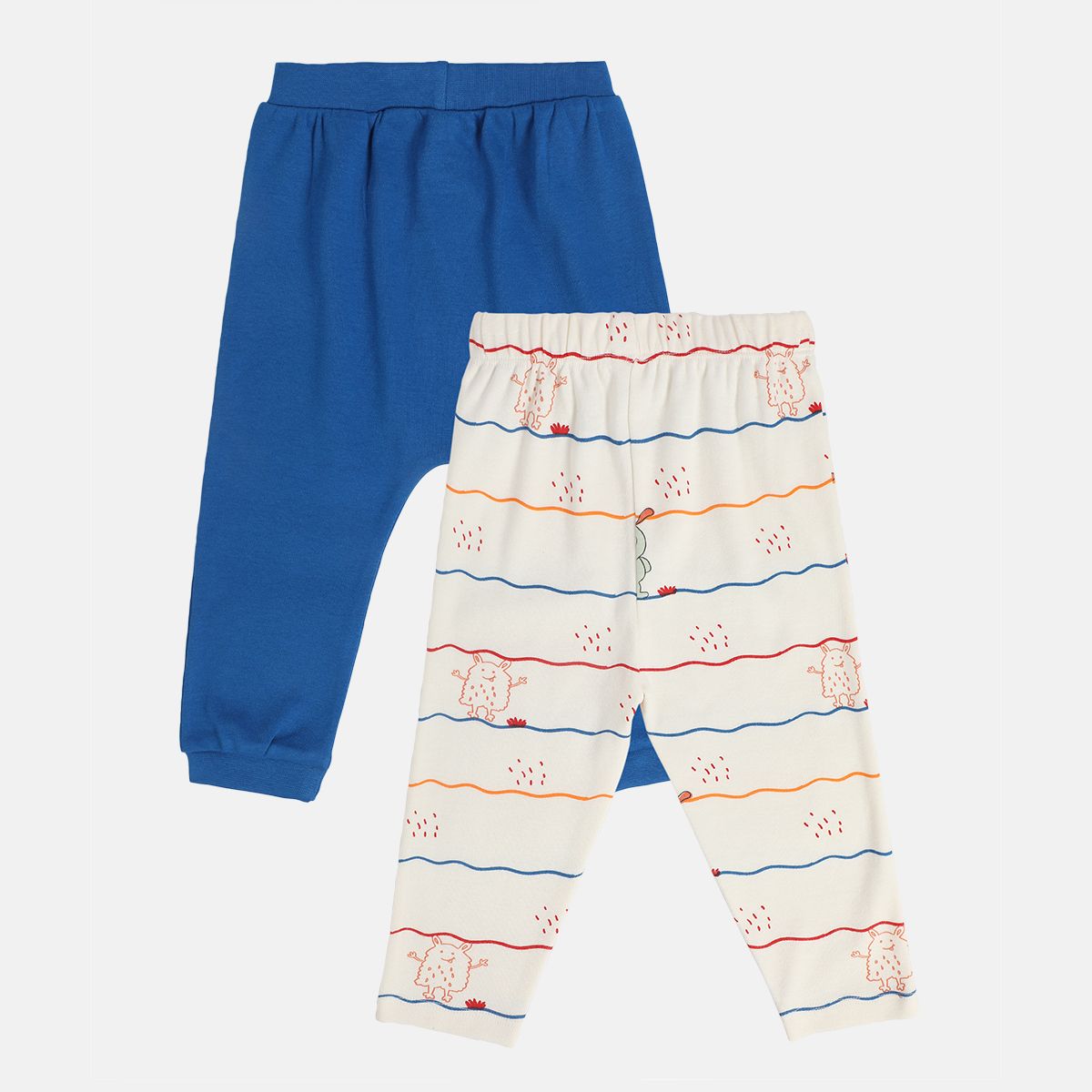 Boys Multicolor Pack Of 2 Knit Bottom