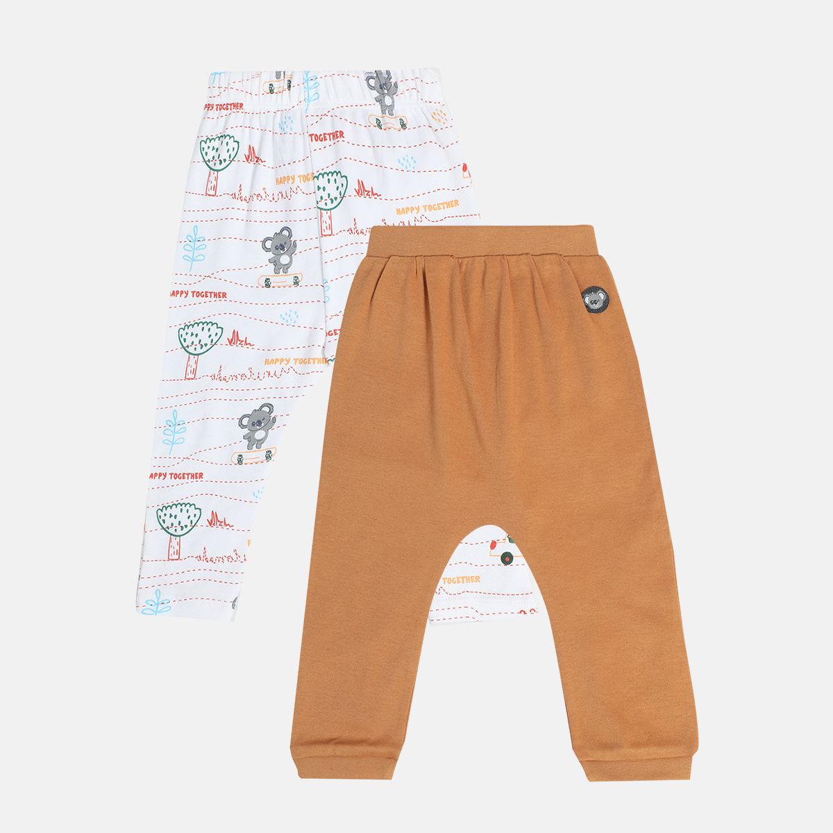 Boys White Knit Bottom