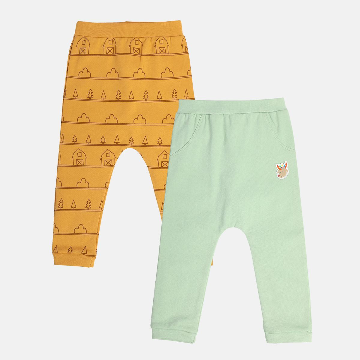 Boys Multicolor Pack Of 2 Knit Bottom