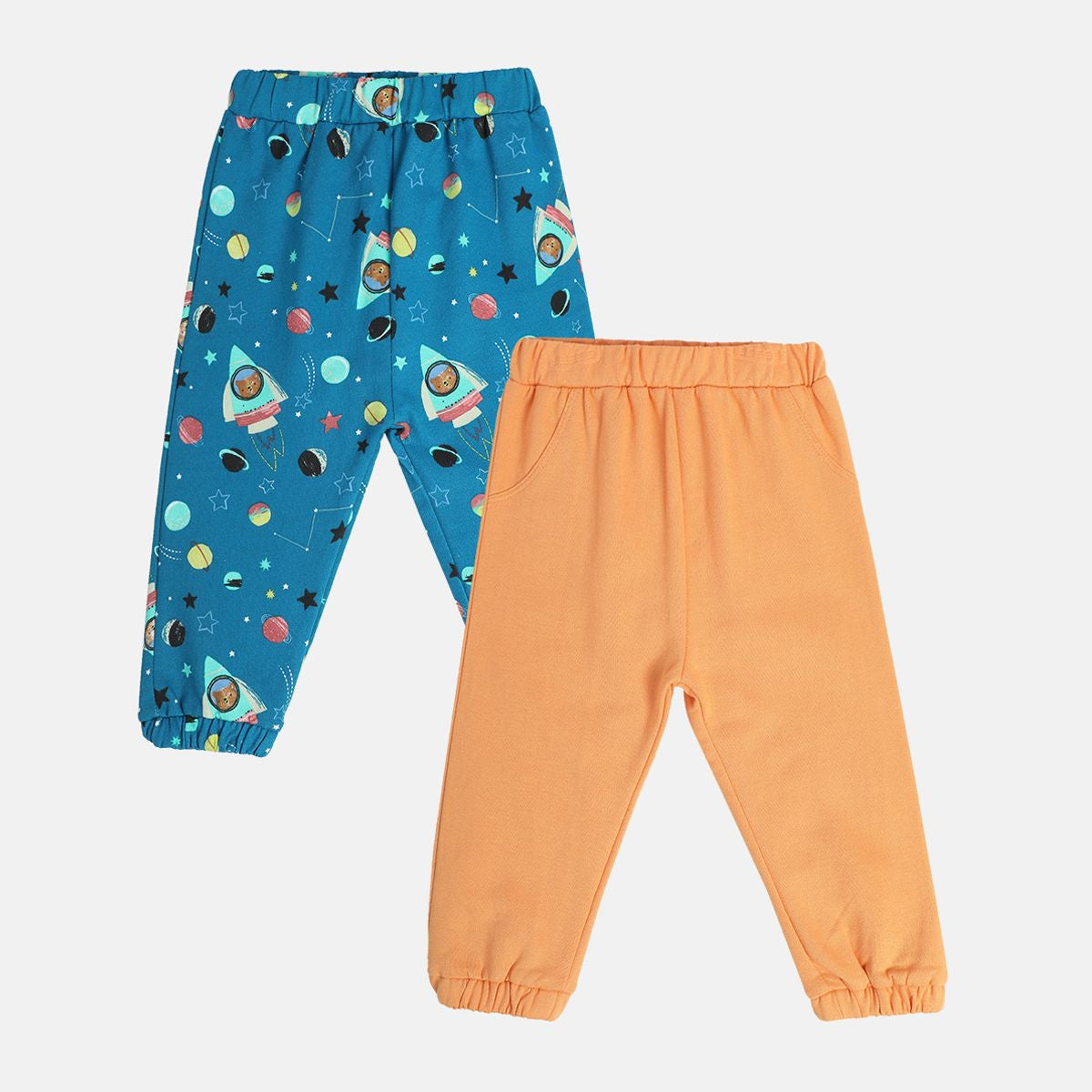 Boys Multicolor Pack Of 2 Knit Bottom