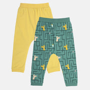 Boys Multicolor Pack Of 2 Knit Bottom