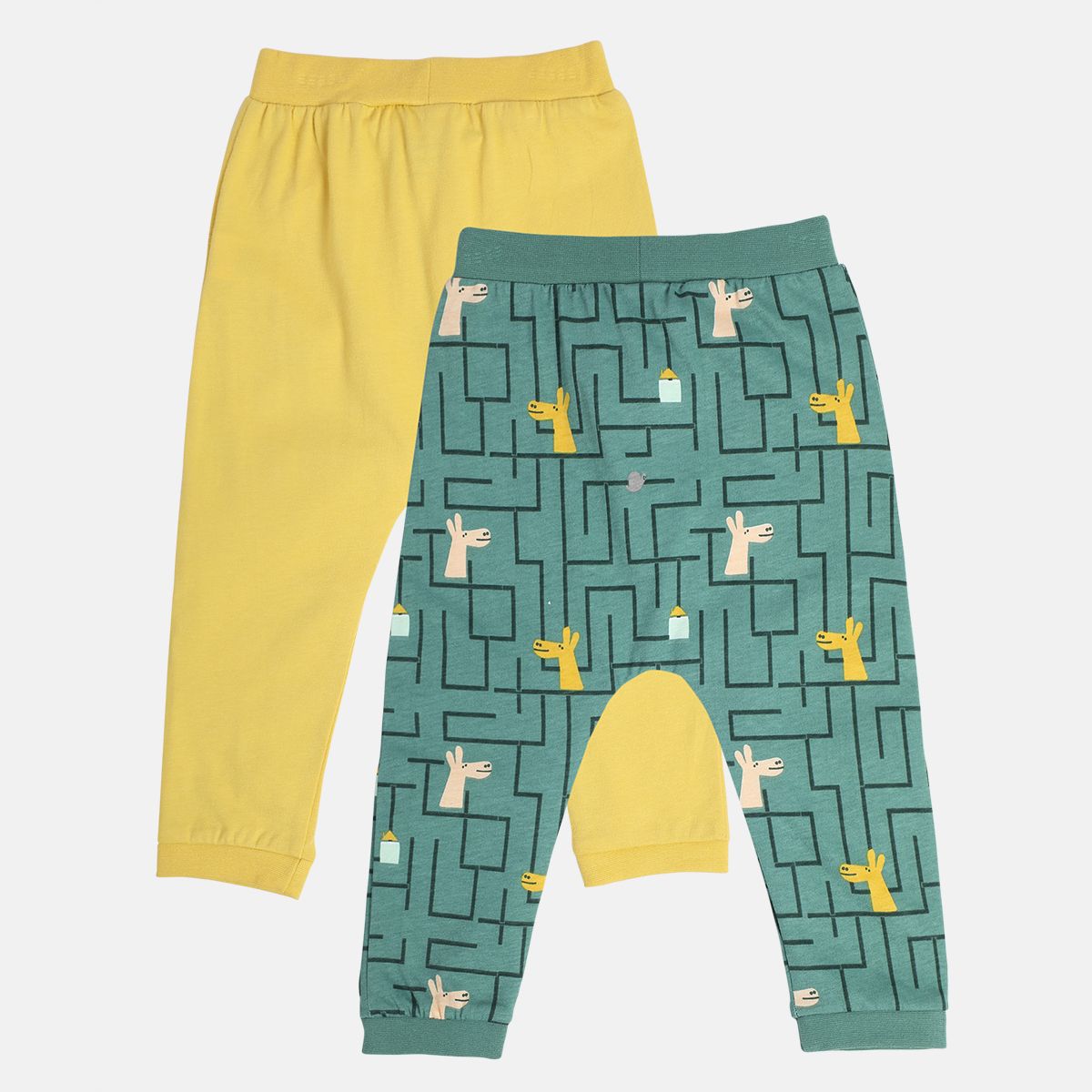 Boys Multicolor Pack Of 2 Knit Bottom