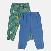Boys Multicolor Pack Of 2 Knit Bottom