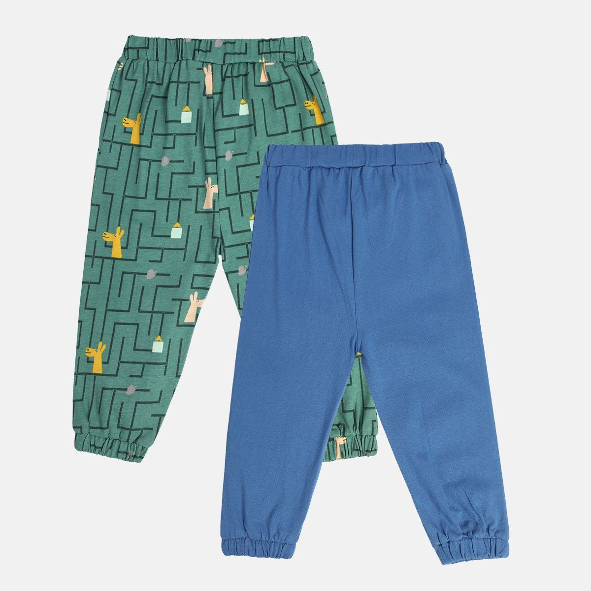 Boys Multicolor Pack Of 2 Knit Bottom