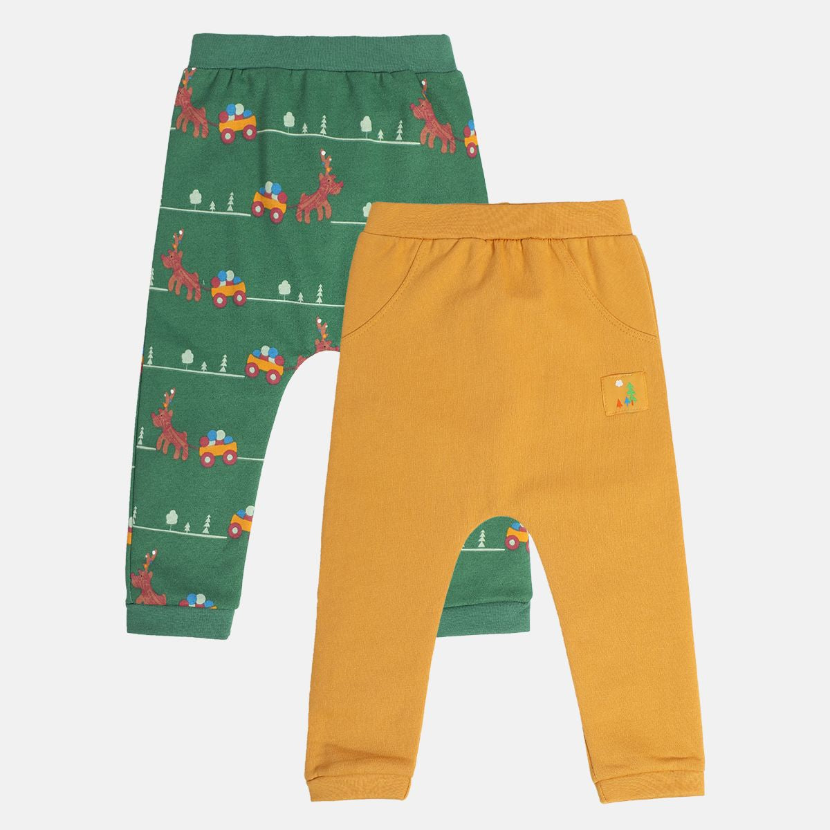 Boys Multicolor Pack Of 2 Knit Bottom