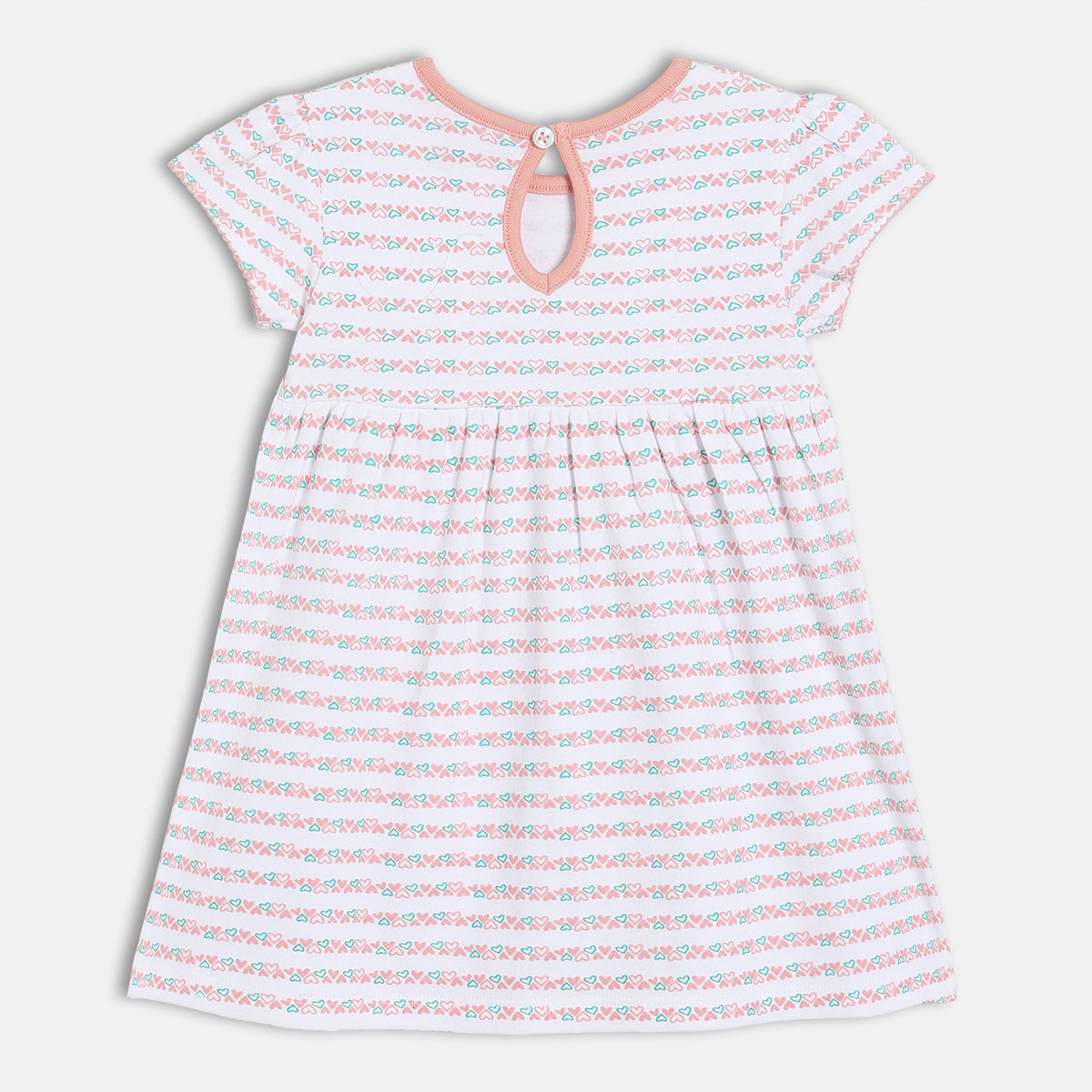 Girls Pack Of 2 Round Neck Short Sleeve Dress Multi