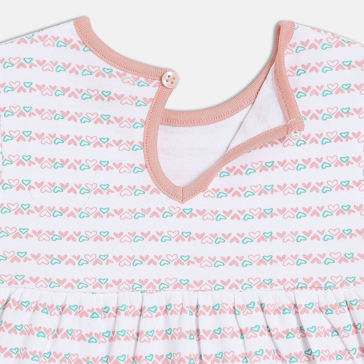 Girls Pack Of 2 Round Neck Short Sleeve Dress Multi