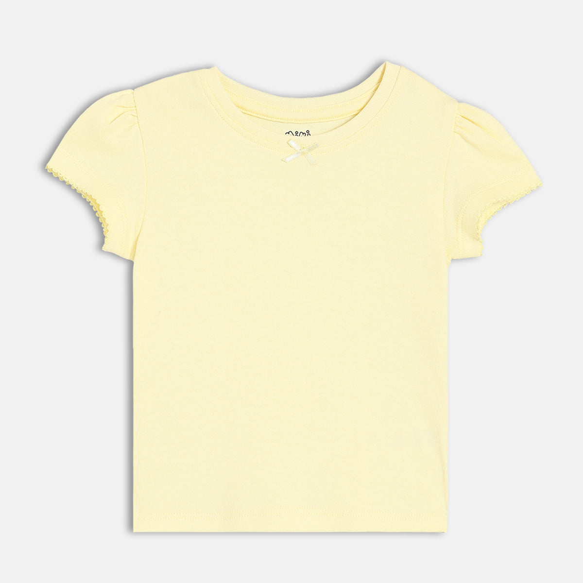 Girls Multi Round Neck Short Sleeve Knit Top